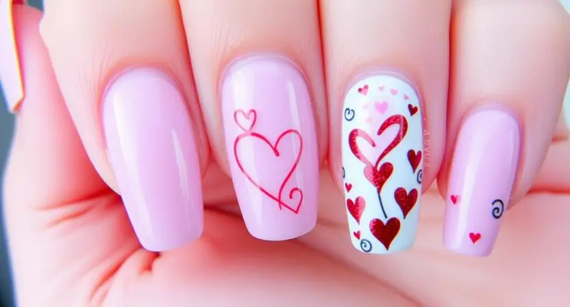 30 Simple Valentine Nail Designs Anyone Can Recreate at Home — GlowNailDesigns