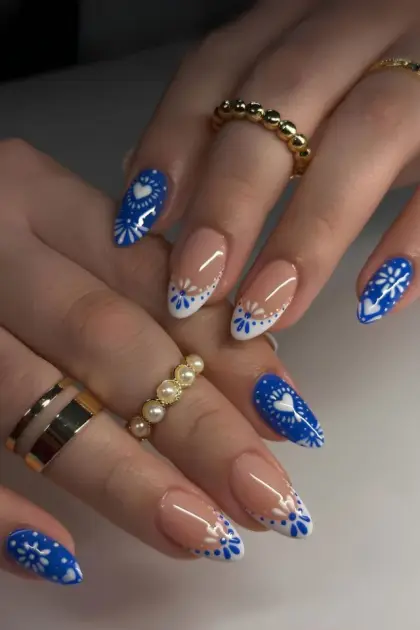 25 Long Blue Nail Designs for a Bold and Glamorous Style — GlowNailDesigns