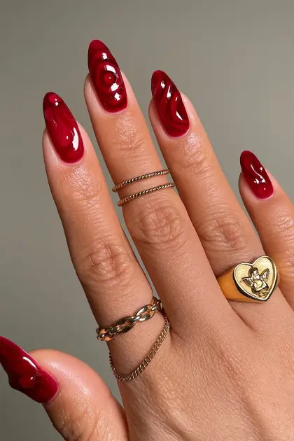 25 Long Red Nail Designs That Make a Bold Fashion Statement — GlowNailDesigns