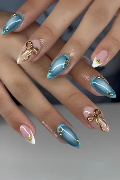 20 Trendy Blue Nail Looks That Are Taking Over This Year — GlowNailDesigns