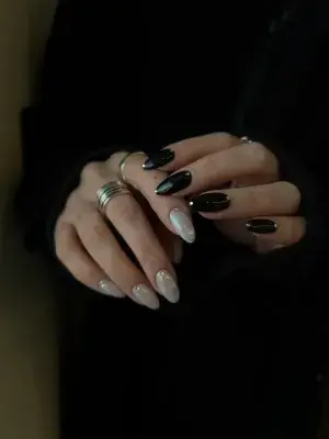 25 Trendy Black Nail Designs That Make a Bold Statement — GlowNailDesigns