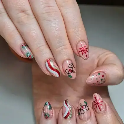 30 Simple Christmas Nail Designs Anyone Can Recreate at Home — GlowNailDesigns