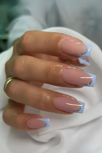 25 Long Blue Nail Designs for a Bold and Glamorous Style — GlowNailDesigns