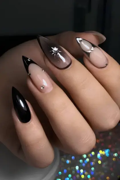 30 Cute Black Nail Ideas for Short Nails You'll Want to Try — GlowNailDesigns