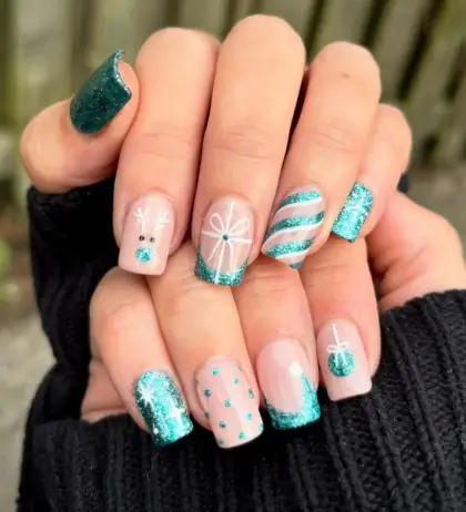 30 Simple Christmas Nail Designs Anyone Can Recreate at Home — GlowNailDesigns
