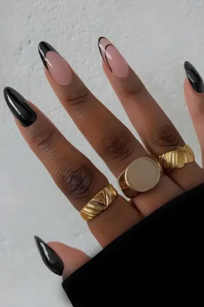 30 Cute Black Nail Ideas for Short Nails You'll Want to Try — GlowNailDesigns