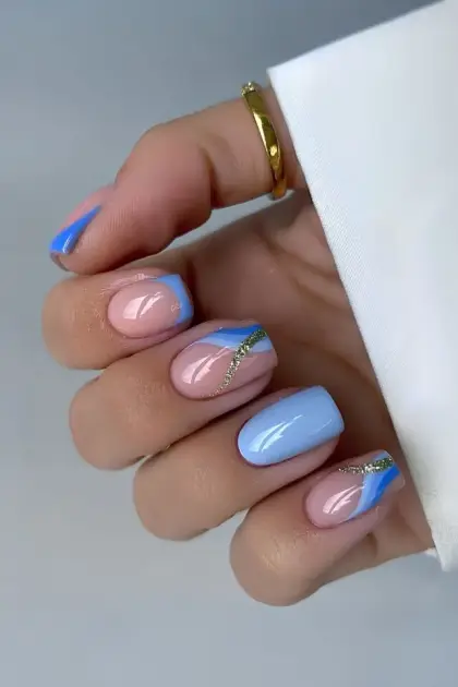 25 Long Blue Nail Designs for a Bold and Glamorous Style — GlowNailDesigns