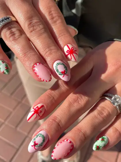 30 Simple Christmas Nail Designs Anyone Can Recreate at Home — GlowNailDesigns